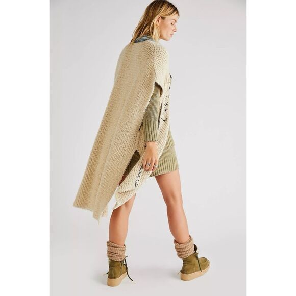 Free People Lonestar Poncho Cardi Duster - Picture 3 of 7
